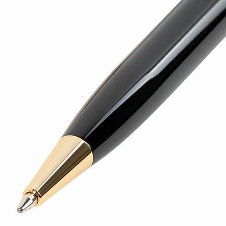 Ручка подарочная шариковая GALANT BERNINI, корпус черный, детали золото, узел 0,7 мм, линия письма 0,5 мм, синяя, 144177 