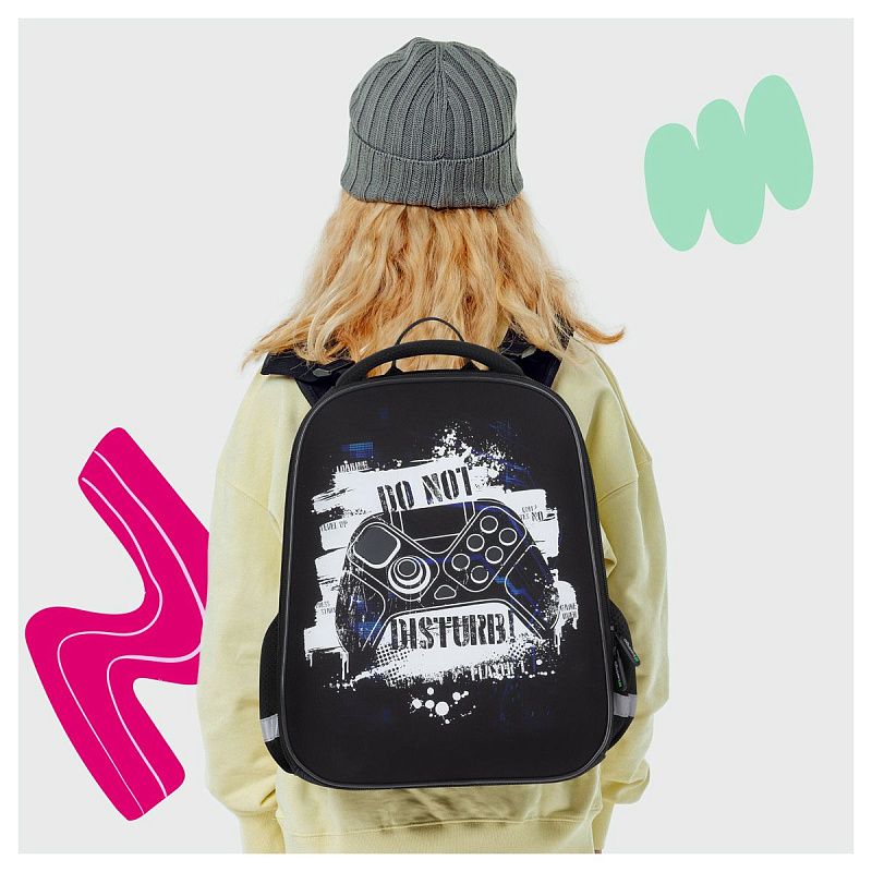 Ранец Berlingo Expert Mini "Do not disturb" 36*27*14см, 2 отделения, 2 кармана, анатомическая спинка 