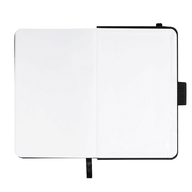 Скетчбук 100л., А6 Гамма "Студия", черный, твердая обложка, на резинке, белая, 110г/м2