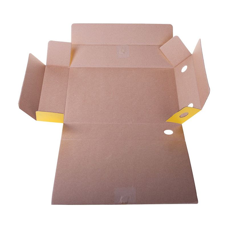 Папка архивная с завязками OfficeSpace, микрогофрокартон, 75мм, желтый, до 700л. 