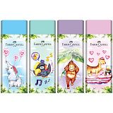 Ластик Faber-Castell "Happy Jungle", прямоугольный, картонный футляр, ассорти, 62*21,8*11,5мм