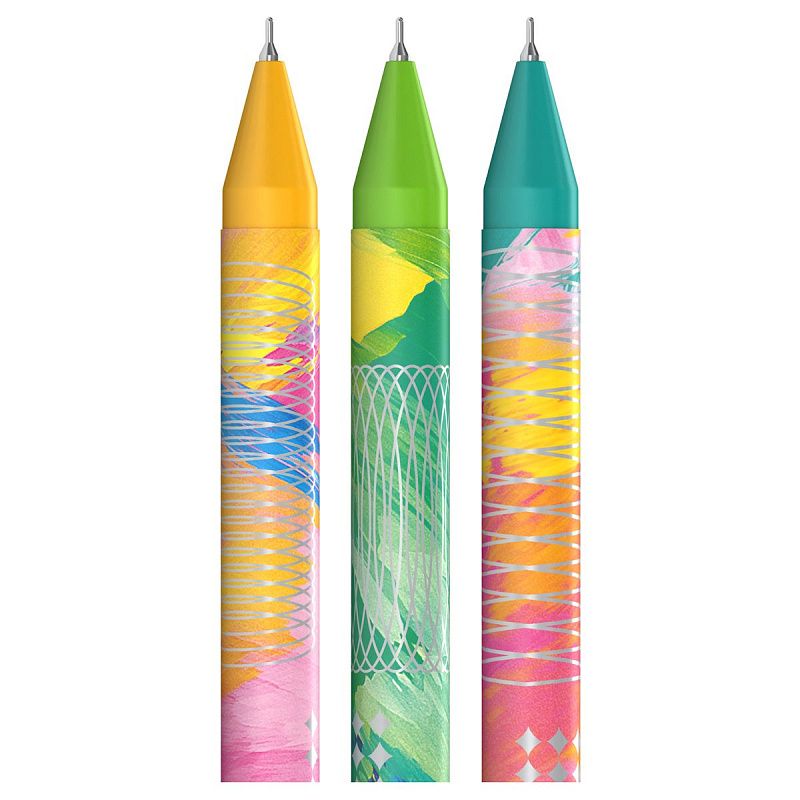 Ручка шариковая автоматическая Berlingo "Collision XS" синяя, 0,7мм, рисунок на корпусе, soft touch, ассорти 