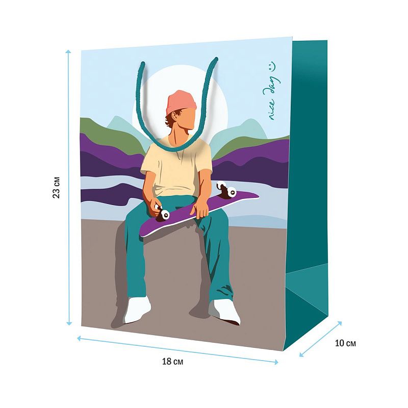 Пакет подарочный 18*23*10см ArtSpace "Nice day", ламинированный