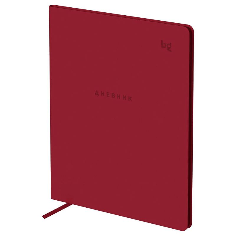 Дневник 1-11 кл. 48л. (ЛАЙТ) BG "Total red", иск. кожа, тиснение, цветн. срез, ляссе