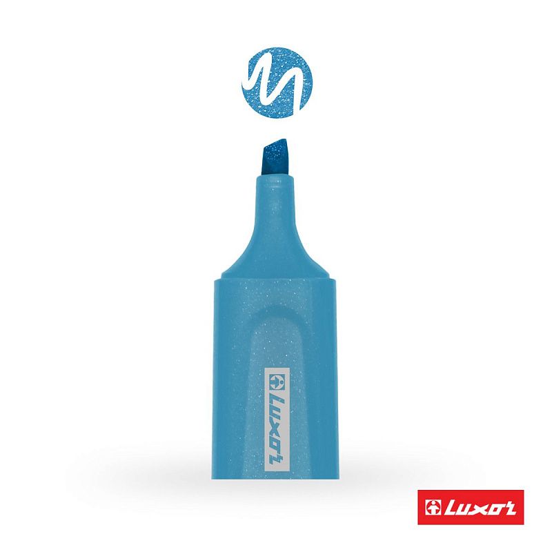 Текстовыделитель Luxor "Textliter Metallic" голубой, 1-5мм. 