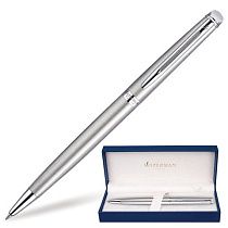 Ручка подарочная шариковая WATERMAN "Hemisphere Stainless Steel CT", серебристый корпус, палладиевое покрытие, синяя, S0920470 Ручка подарочная шариковая WATERMAN "Hemisphere Stainless Steel CT", серебристый корпус, палладиевое покрытие, синяя, S0920470