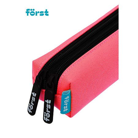 Пенал мягкий 2 отделения, 200*40*45 Först "Coral pink", полиэстер 