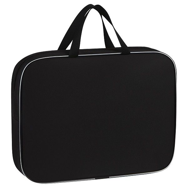 Папка с ручками Премиум А4 ArtSpace "Черная", полиэстер, на молнии, 70мм