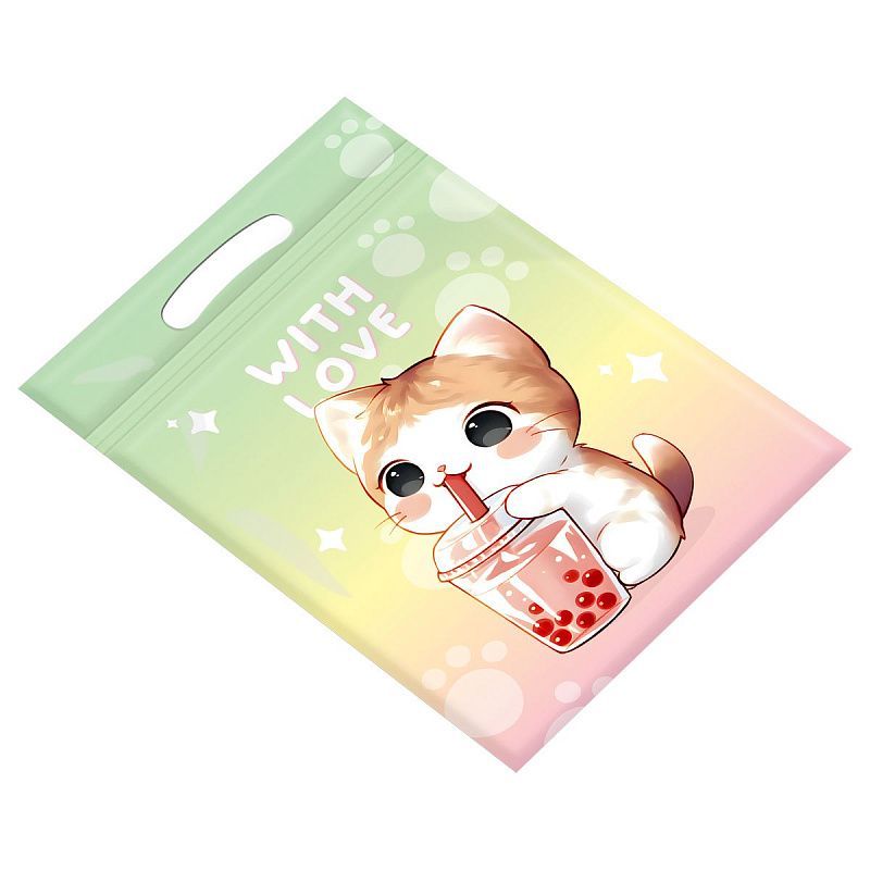 Набор подарочных пакетов 15*22 см, зип-лок, MESHU "Cute kitten", 35шт.