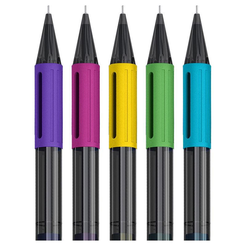 Ручка шариковая автоматическая Berlingo "SI-400 Color" синяя, 0,7мм, грип, корпус ассорти 