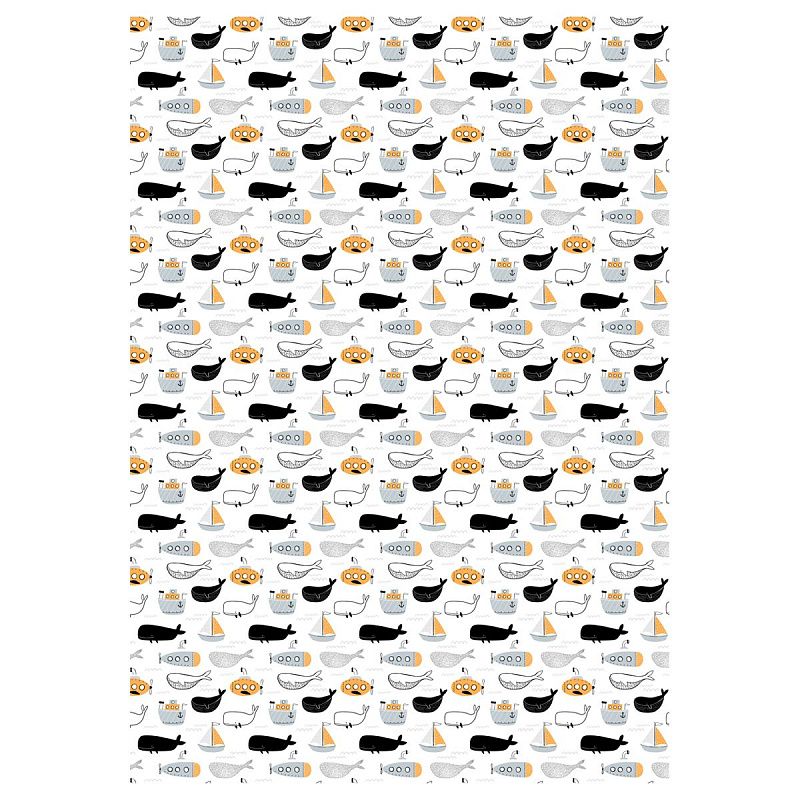 Упаковочная бумага глянц. 70*100см, MESHU "Сhildish", 80 г/м2, ассорти, 5 дизайнов