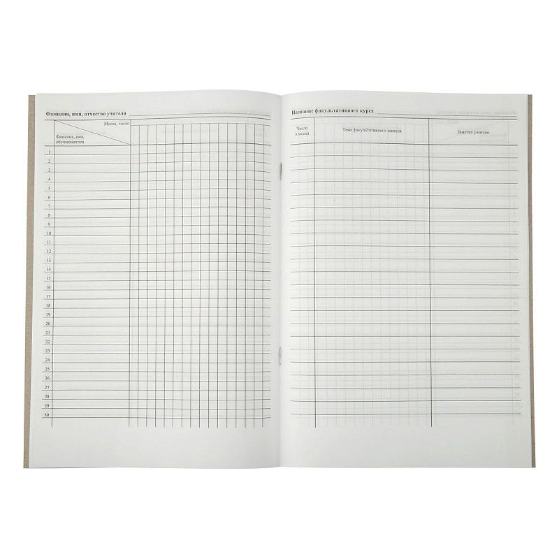 Журнал факультативных занятий А4, 24л., на скрепке, блок офсет