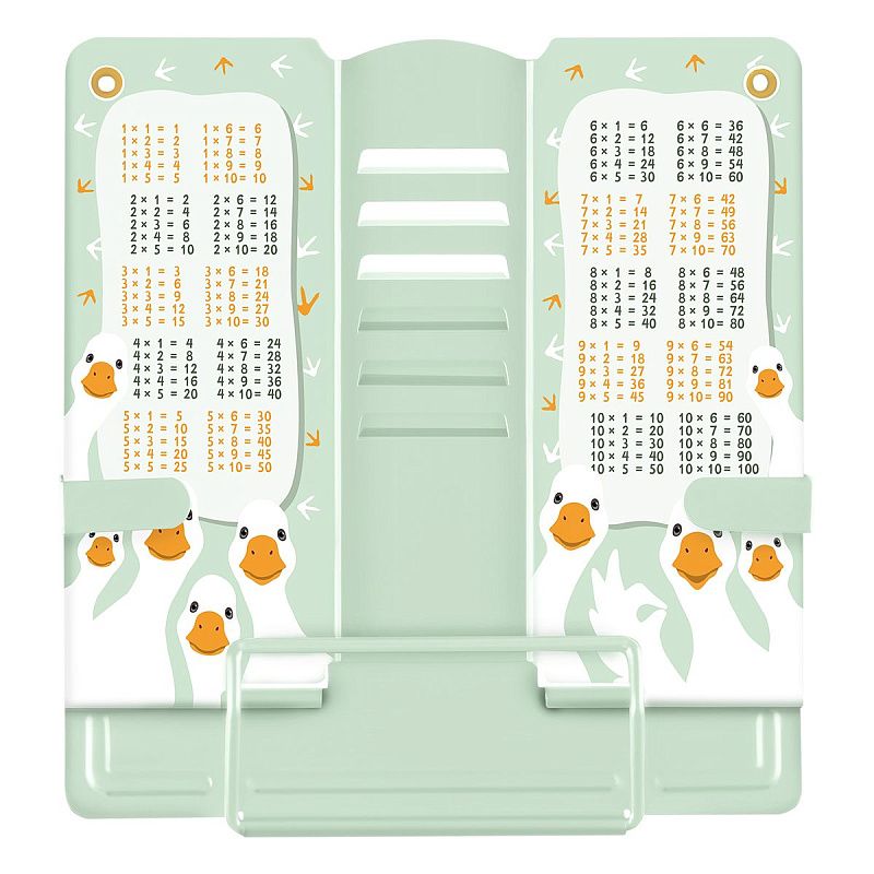 Подставка для книг СТАММ, металлическая, регулируемый угол наклона, с держателем, "Гуси" 