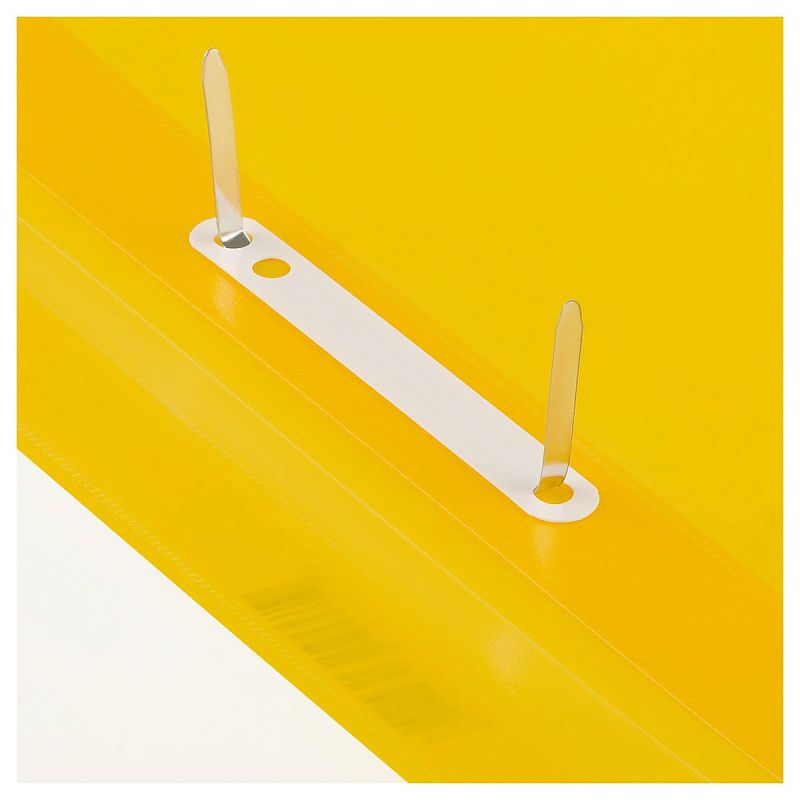 Папка-скоросшиватель пластик. СТАММ А5, 180мкм, желтая с прозр. верхом 