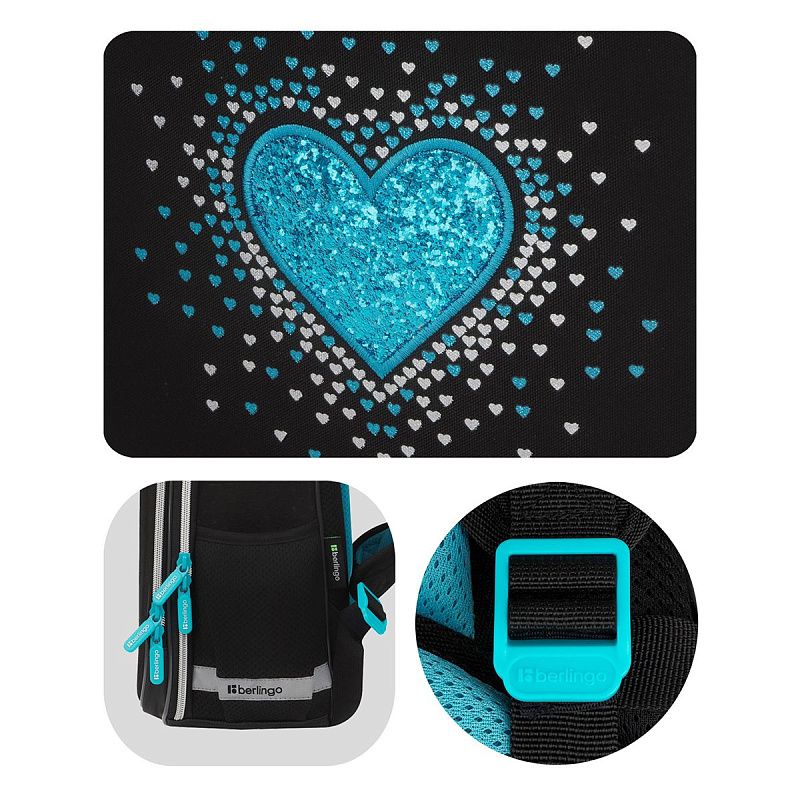 Ранец Berlingo Expert Plus "Glamorous" 38*29*15см, 2 отделения, 2 кармана, анатомическая спинка 