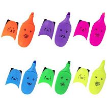 Текстовыделитель мини BRAUBERG KIDS "CUTE CATS NEON", АССОРТИ В ПЛАСТИКОВОЙ БАНКЕ, 1-5 мм, 152433