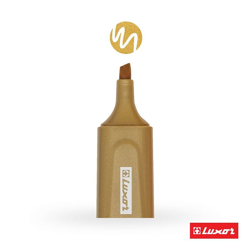 Текстовыделитель Luxor "Textliter Metallic" золото, 1-5мм 