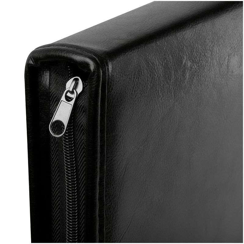 Папка деловая OfficeSpace "Venezia" кожзам, на молнии, зажим для бумаг 