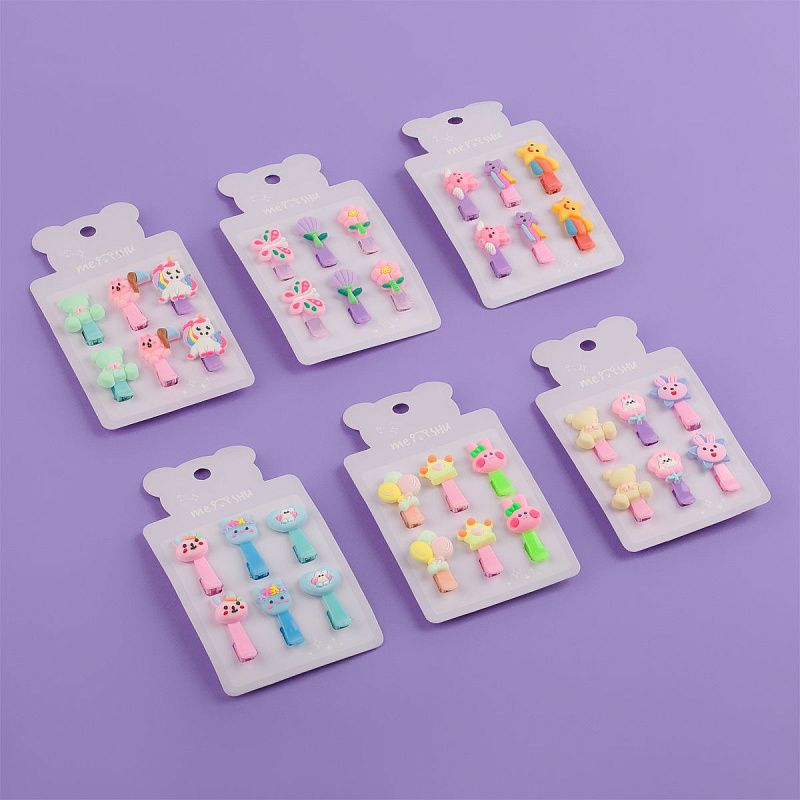 Заколки для волос MESHU, прищепки маленькие, ассорти, 6шт., европодвес