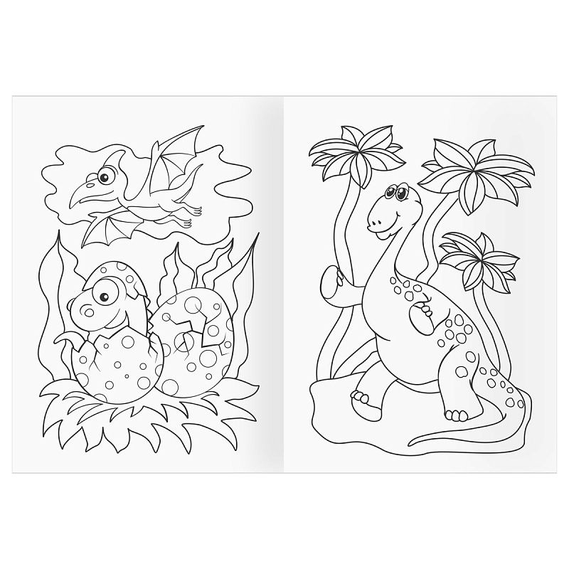 Раскраска А5 ТРИ СОВЫ "Динопарк", 16стр.