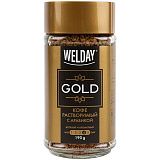 Кофе растворимый WELDAY "Gold", сублимированный, 190 г, стеклянная банка, 622674