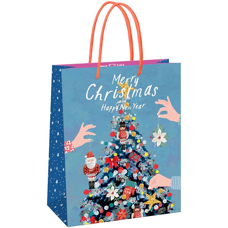 Пакет подарочный 33*42*12см MESHU "Christmas",  матовая ламинация