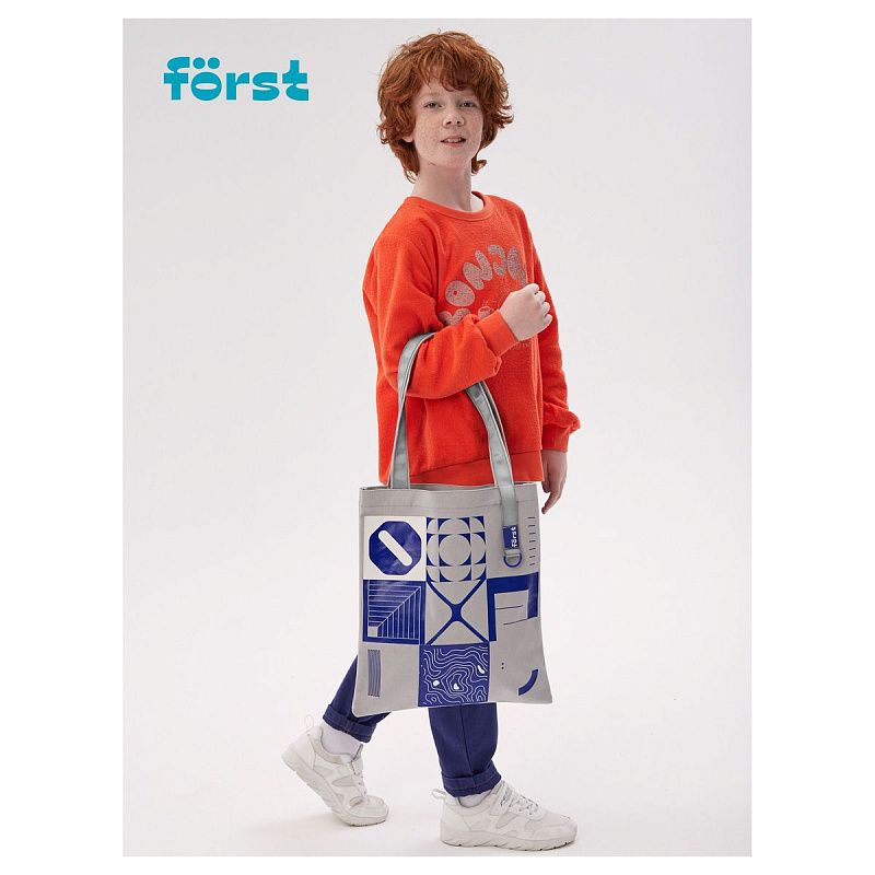 Сумка-шоппер Först "Digital geometric" 40*35см, 1 отделение 