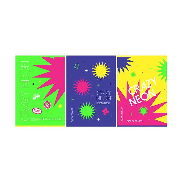 Тетрадь 96л., А4, клетка BG "Crazy neon", неоновая краска