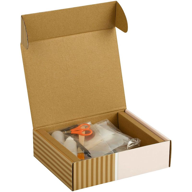 Сборная модель ТРИ СОВЫ, Румбокс "Домашний кабинет", 10*10*11,3см, картонная коробка