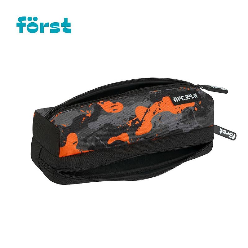Пенал-косметичка 2 отделения, 200*65*65 Först "Military", полиэстер 