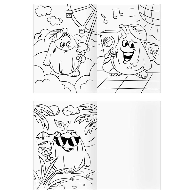 Раскраска А4,  8 стр., ТРИ СОВЫ "Вкусная раскраска"