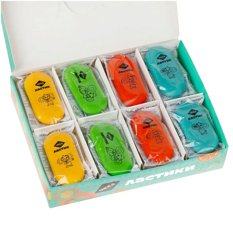 Ластик Мульти-Пульти "Чебурашка", овальный, термопластичная резина, 60*28*12мм 