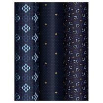 Упаковочная бумага глянц. 70*100см, MESHU "Strict pattern", 80 г/м2, ассорти, 3 дизайна