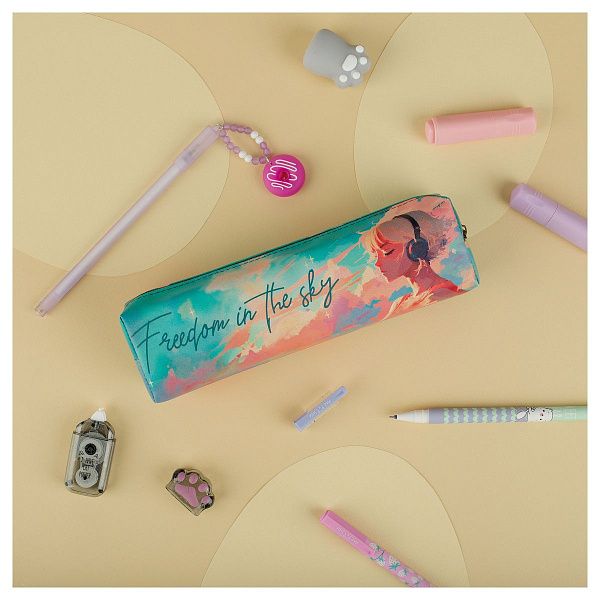 Пенал мягкий 200*55*40 MESHU "In the sky", искусственная кожа