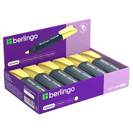 Текстовыделитель Berlingo "Textline HP200" пастельный цвет, ваниль, 1-5мм 