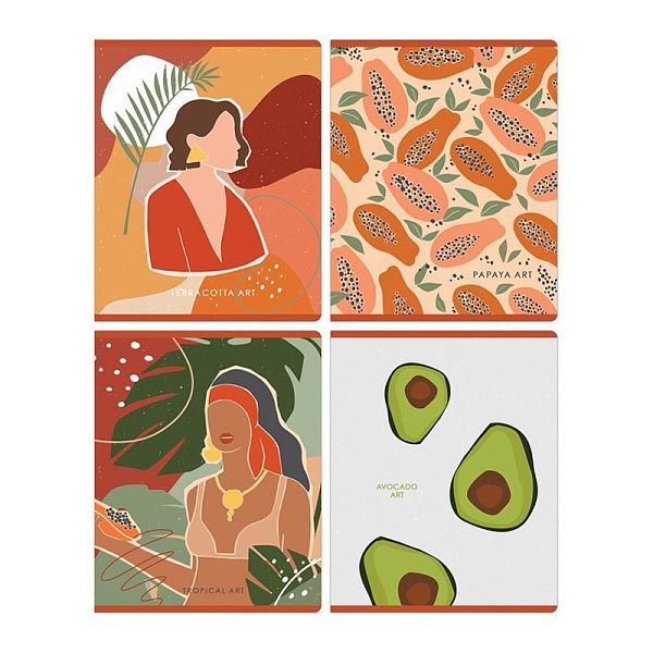 Тетрадь 48л., А5, клетка Greenwich Line "Terrakotto art", матовая ламинация, 70г/м2