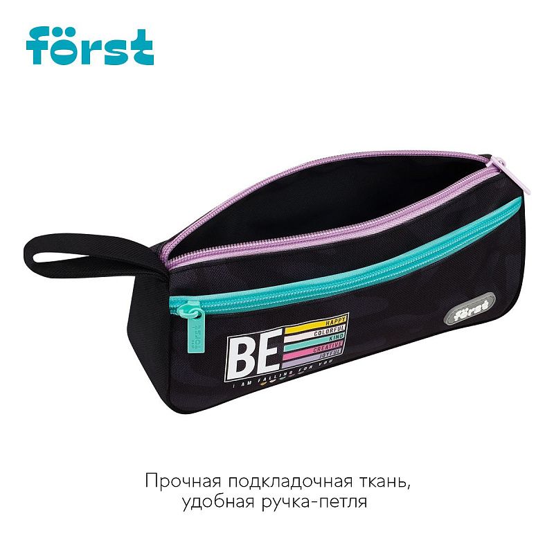 Пенал мягкий 1 отделение, 1 карман, 220*100*60 Först "Falling for you", текстиль 