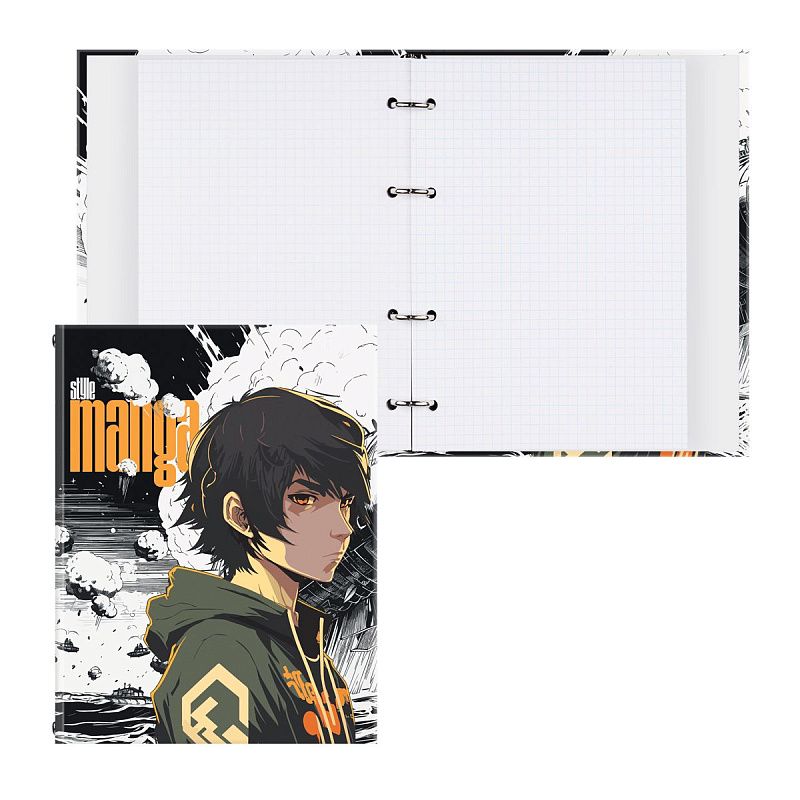 Тетрадь на кольцах А5, 240л., BG "Style manga", глянцевая ламинация
