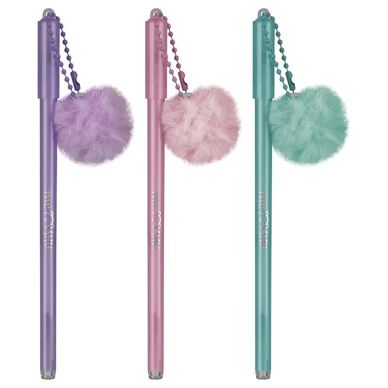 Ручка шариковая MESHU "Fluffy" синяя, 0,7мм, корпус ассорти