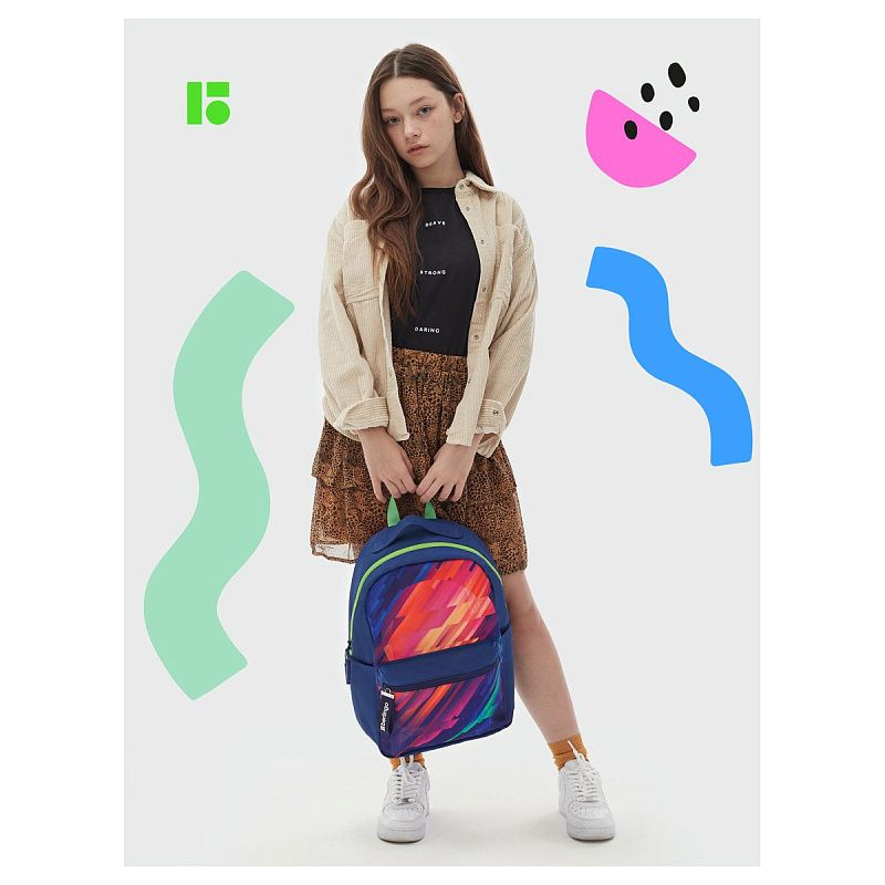 Рюкзак Berlingo "Glitch" 41*28*16см, 1 отделение, 3 кармана, уплотненная спинка 