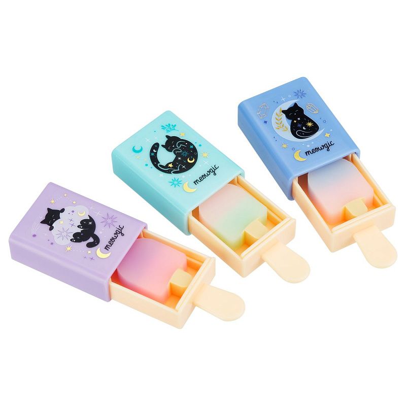 Ластик MESHU "Secret", 35*67*17мм, термопластичная резина, выдвижной, пластиковый футляр 