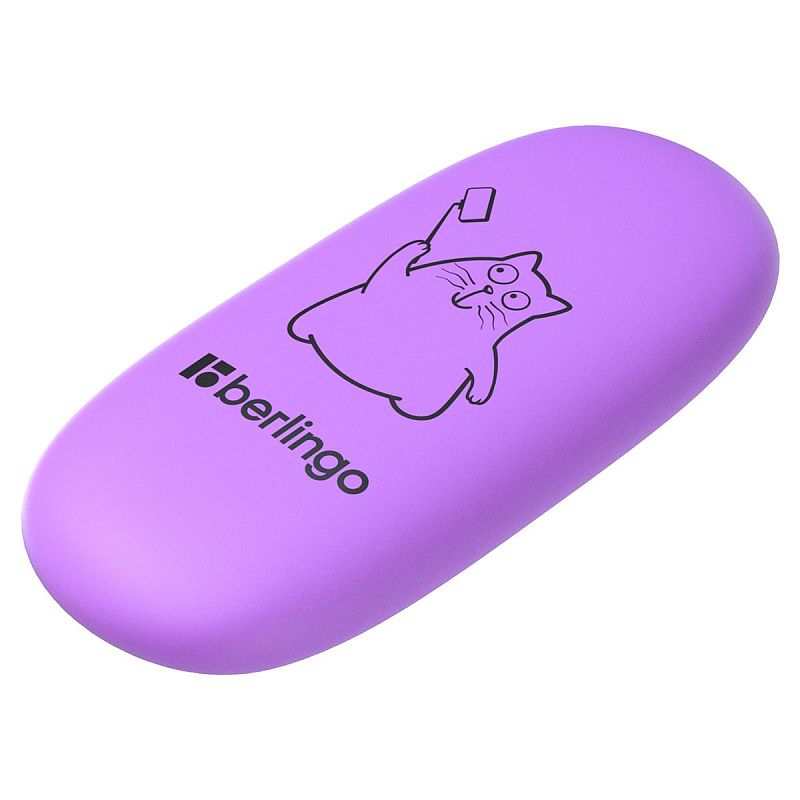 Ластик Berlingo "Lazy Cats", овальный, термопластичная резина, 49*23*9мм 