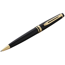 Ручка шариковая Waterman "Expert Black Lacquer GT" синяя, 1,0мм, подарочная упаковка