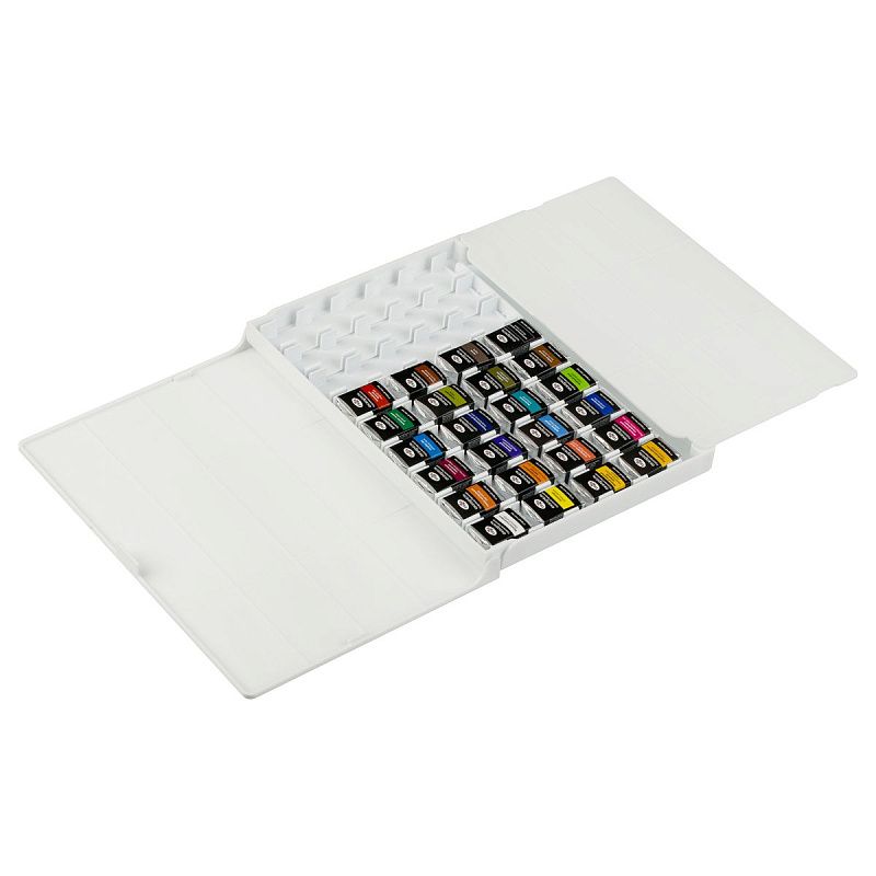 Акварель художественная Гамма "Старый Мастер", 24цв*2,6мл. пластик. пенал