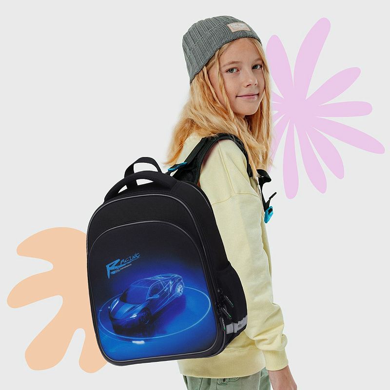 Ранец Berlingo Expert Plus "Best race" 38*29*15см, 2 отделения, 2 кармана, анатомическая спинка 