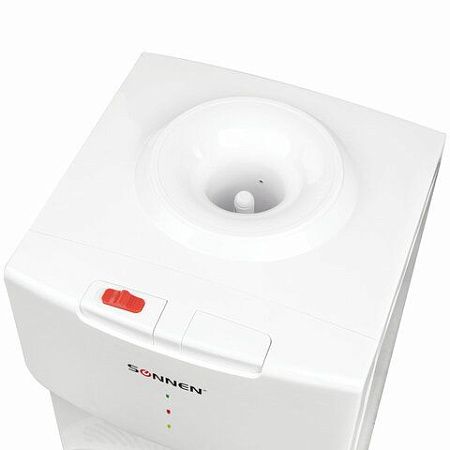 Кулер водораздатчик БЕЗ НАГРЕВА И ОХЛАЖДЕНИЯ, SONNEN FS-02N, напольный, 2 крана, белый, 454995