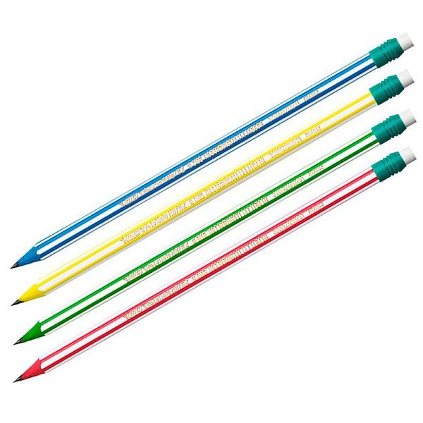 Карандаш ч/г Bic "Evolution Stripes" HB, с ластиком, заточен., пластиковый