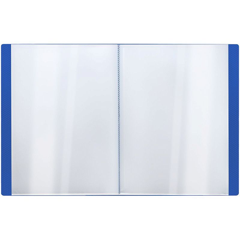 Папка с 10 вкладышами СТАММ "Кристалл" А4, 9мм, 600мкм, пластик, синяя 