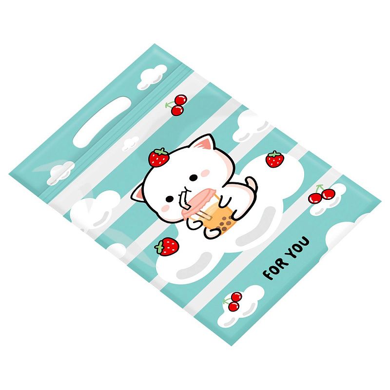 Набор подарочных пакетов 15*22 см, зип-лок, MESHU "Cloud cat", 35шт.