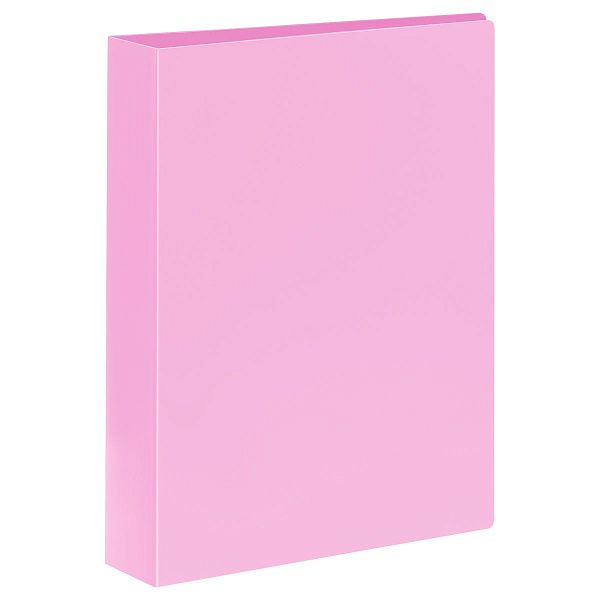 Папка на 4 кольцах СТАММ А4, 40мм, 500мкм, пластик, пастель, розовая